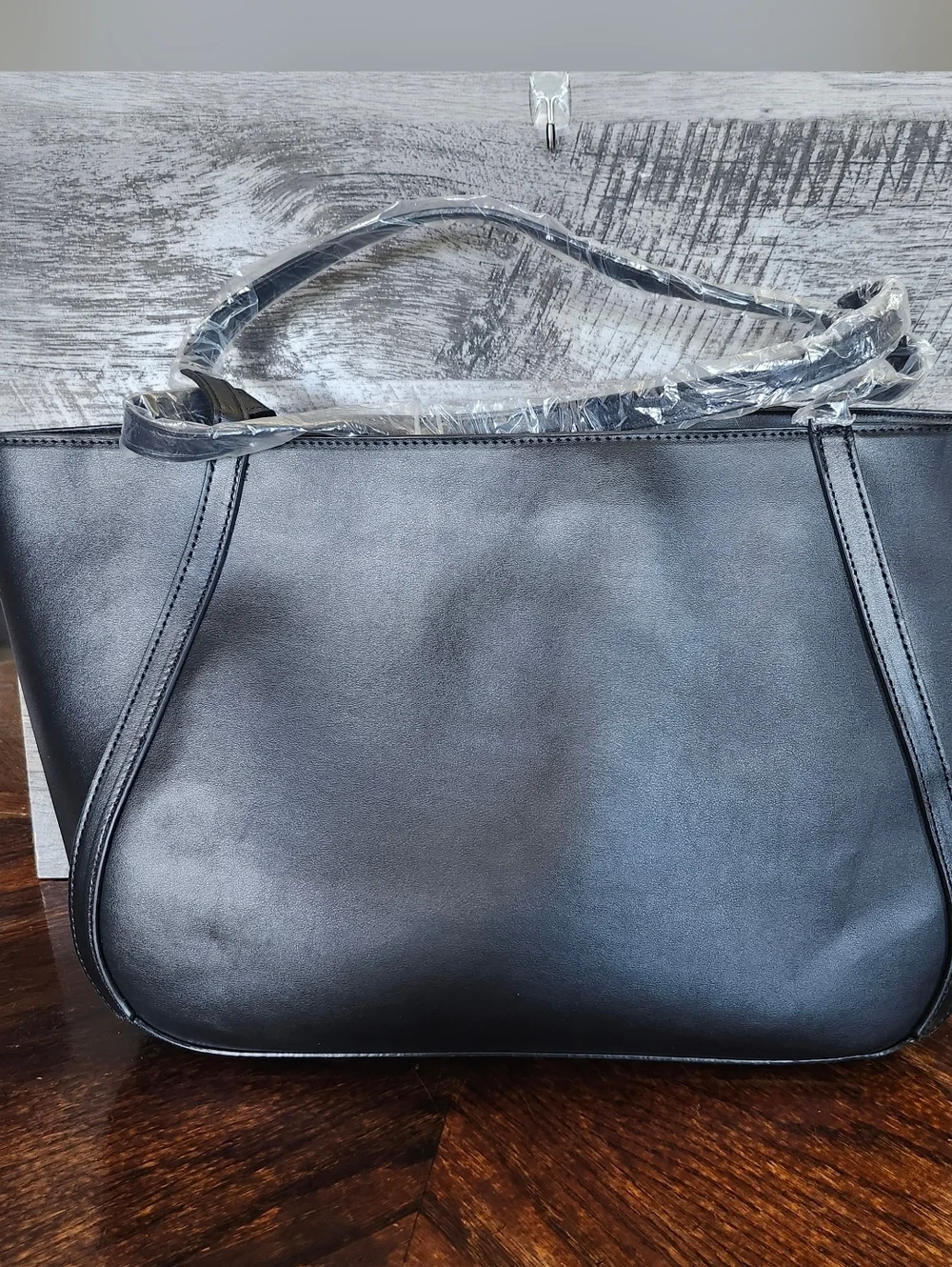 NWT Cavalli Class Big Black Sandra Shopper Tote With Gold Hardware